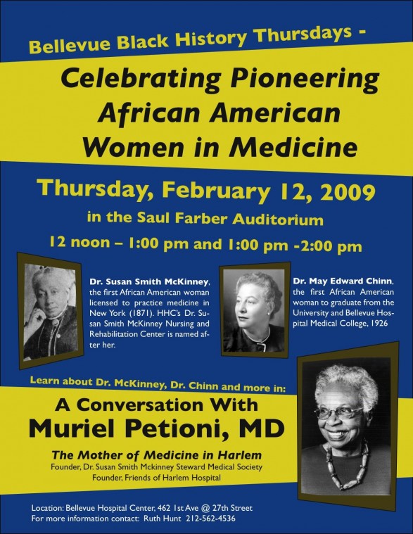 Bellevue Black History Thursdays - Celebrating Pioneering African American Women in Medicine (36359)