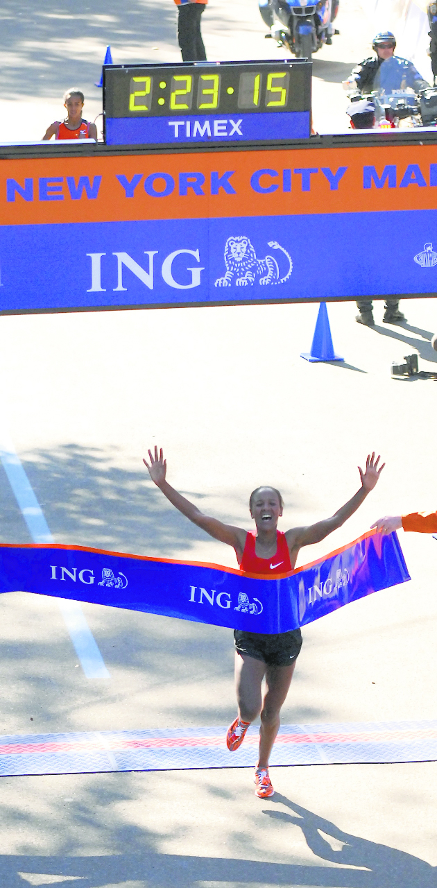 Dado Firehiwot is the defending 2011 women’s New York City Marathon champ. (47157)