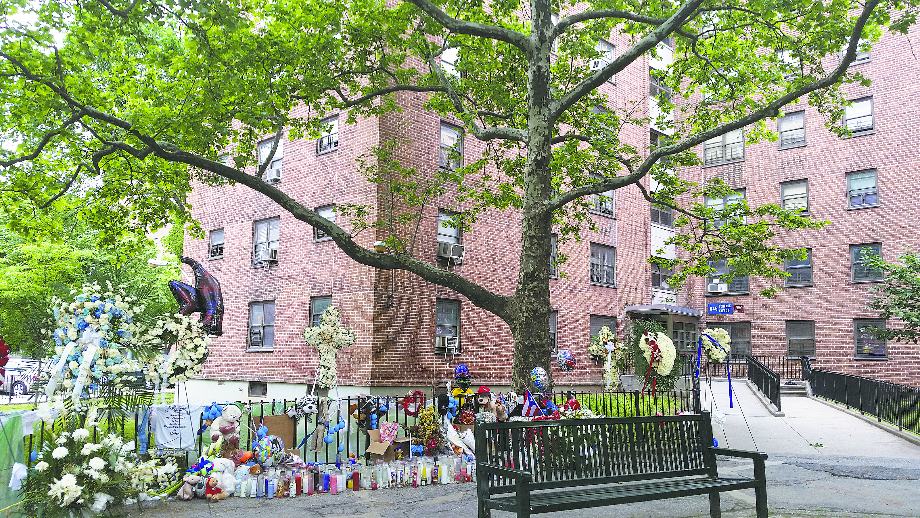 Memorial for Prince Joshua Avitto outside his home in East New York (77557)
