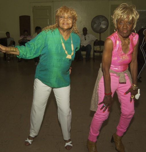 Maxine McCrey and Mae Padmore (senior line dancers) (82403)