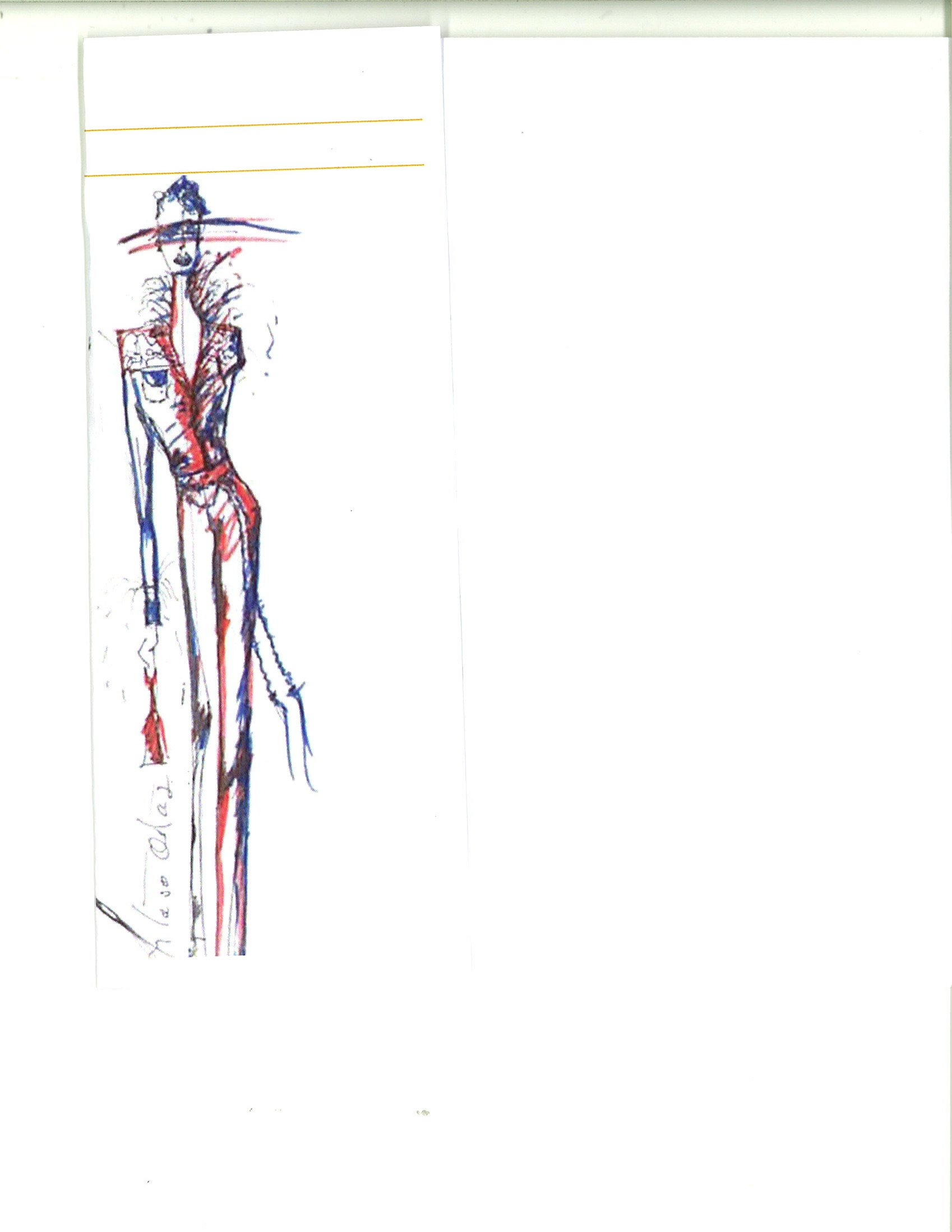 Spring-summer 2015 couture sketch by Antonio Ortega Couture (120043)