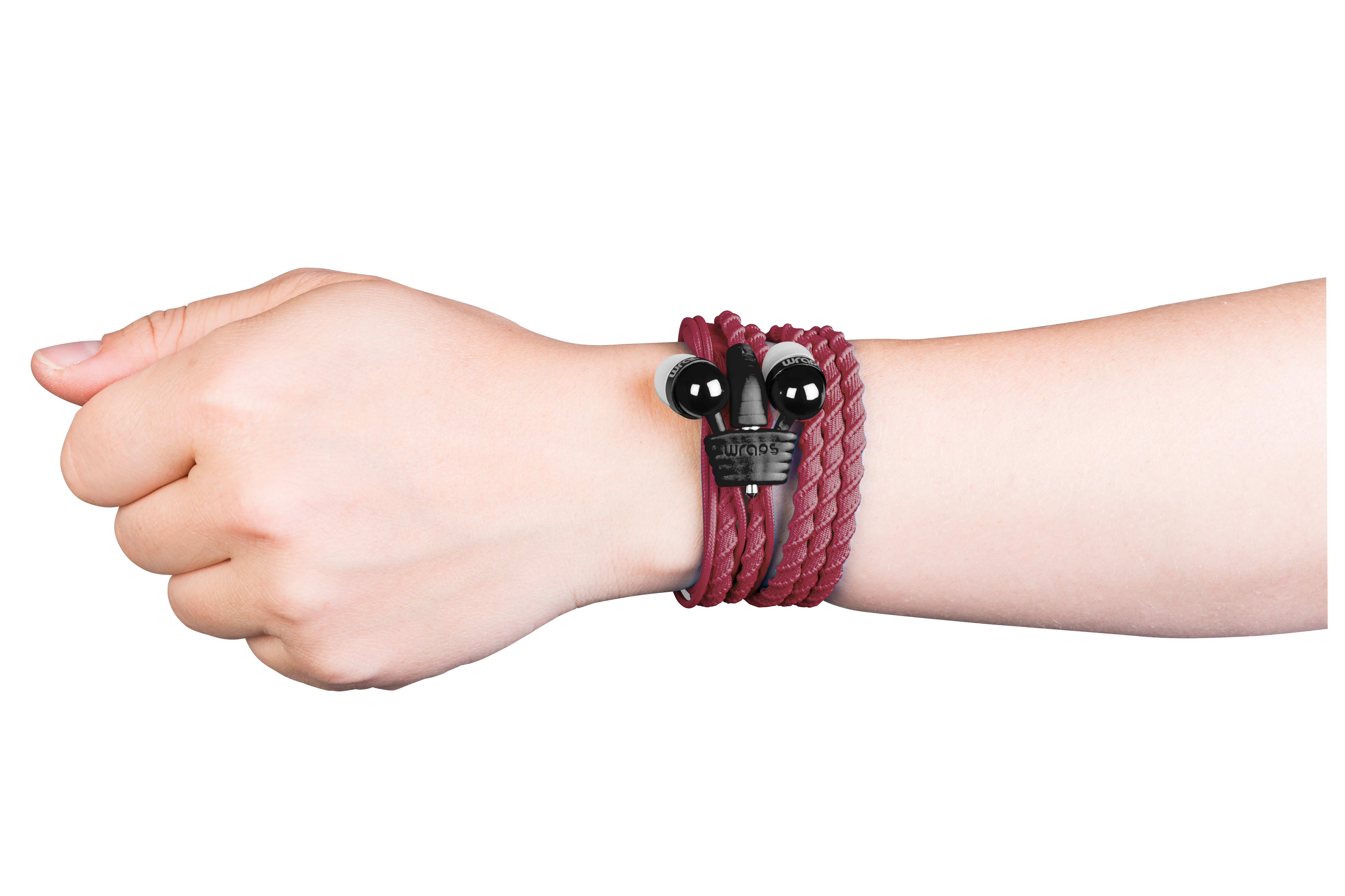 Wraps are fashionable, tangle-free twist and wear headphones that come in a number of braided, beaded and bracelet styles, in a variety of colors, suitable for men, women, teens and kids. (204153)