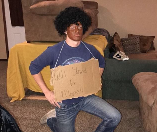 College student Cole Paulson in blackface as Colin Kaepernick (250818)