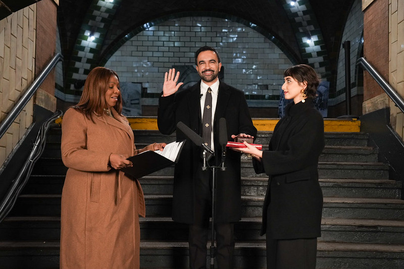 Zohran Mamdani sworn in as New York City mayor at historic subway station